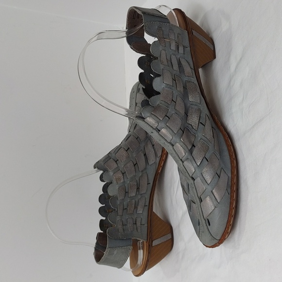 Reiker Women's Sina 78 Antistress Slingback Sandals EU 41 US 10-10.5 Blue/ Grey - Picture 4 of 16